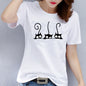 New women's clothing - Casual round-neck short-sleeved cat digital print fashionable casual women's T-shirt
